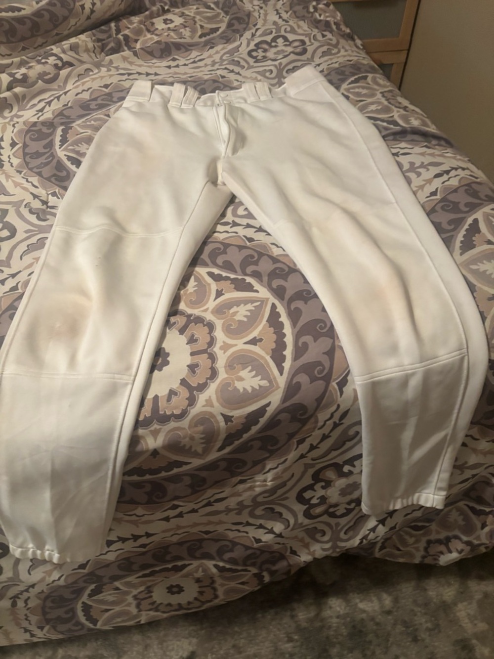Mizuno White Performance Baseball Pants